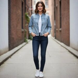 Vintage Liz Claiborne Crazy Horse Denim Jacket